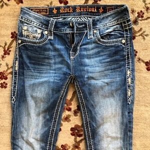 Rock Revival Shaina Mid Rise Skinny Jeans sz 26